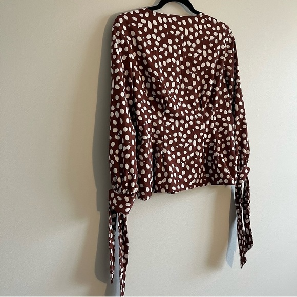 Vero Moda Women’s Brown Polka Dot Blouse - Picture 12 of 15